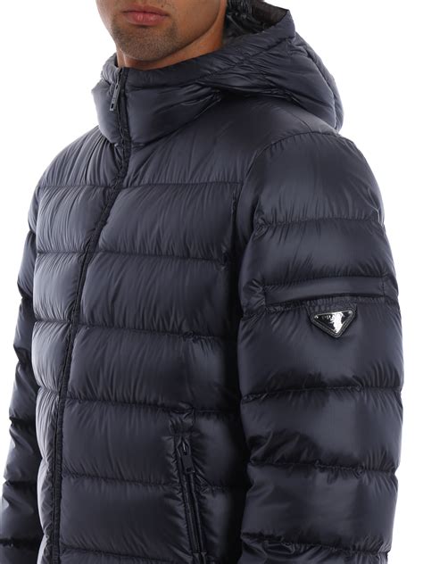 prada winterjacke kurz|Blau Kurze Daunenjacke Aus Cord .